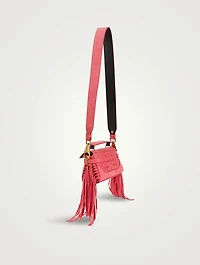 B-Buzz 19 Suede Baguette With Fringe