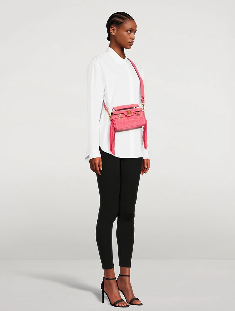 B-Buzz 19 Suede Baguette With Fringe