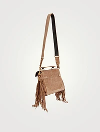 B-Buzz 23 Suede Top Handle Bag With Fringe