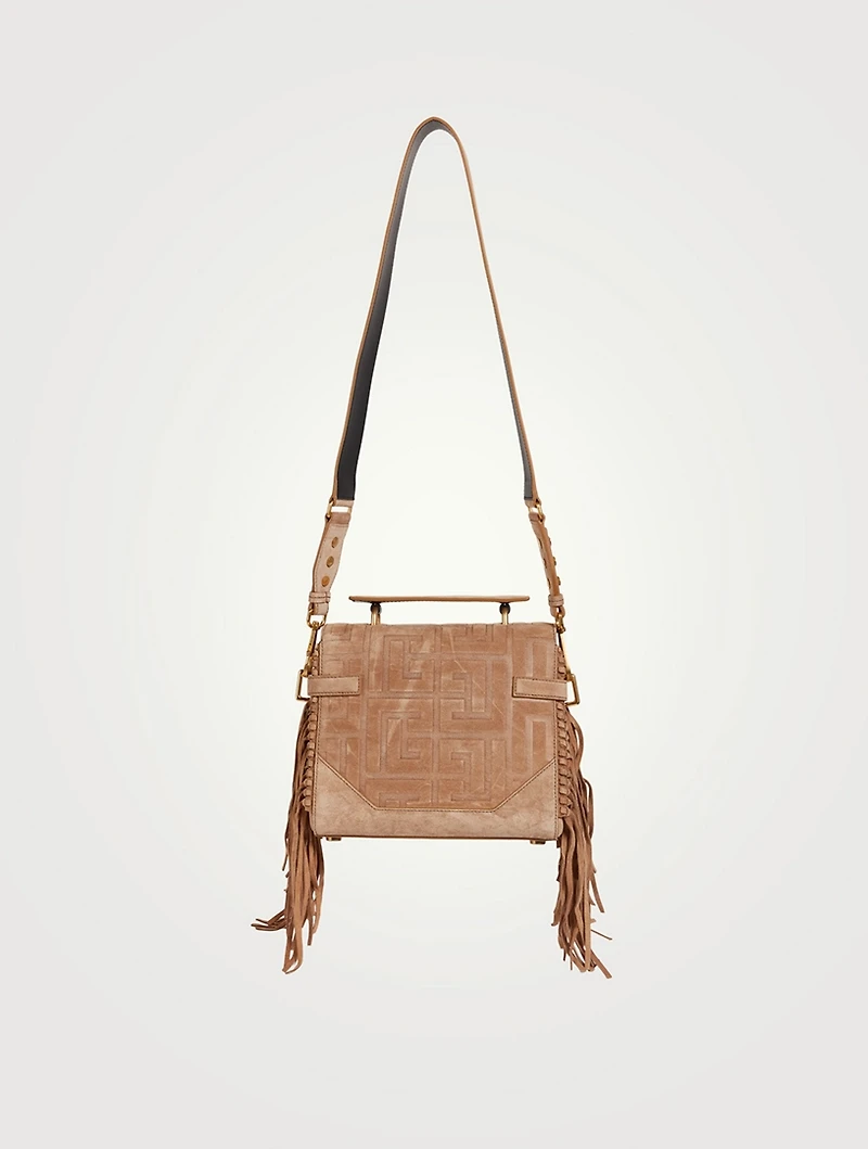 B-Buzz 23 Suede Top Handle Bag With Fringe