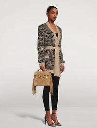 B-Buzz 23 Suede Top Handle Bag With Fringe