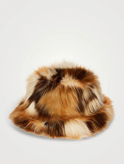 Faux Fox Fur Bucket Hat