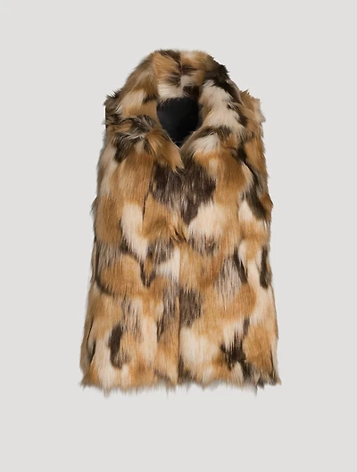 Faux Mosaic Fox Vest