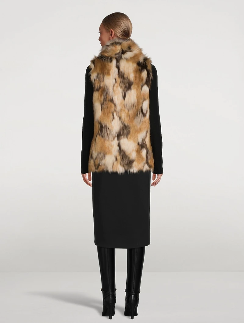 Faux Mosaic Fox Vest