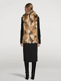 Faux Mosaic Fox Vest