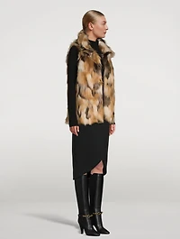 Faux Mosaic Fox Vest