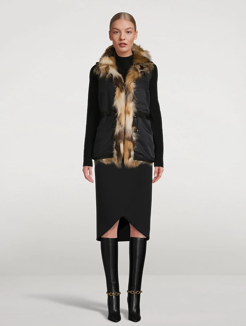 Faux Mosaic Fox Vest