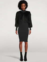 Faux Long Haired Bolero