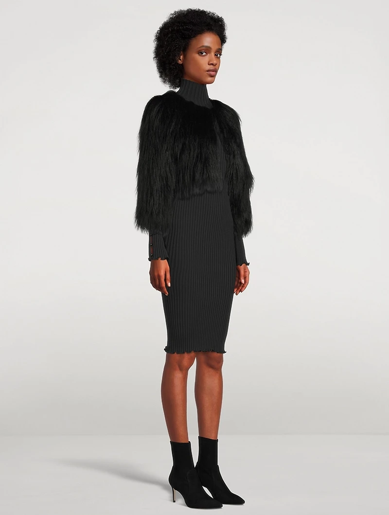 Faux Long Haired Bolero