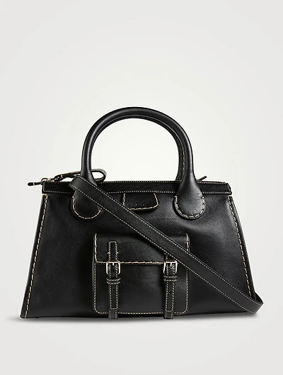 Medium Edith Leather Satchel