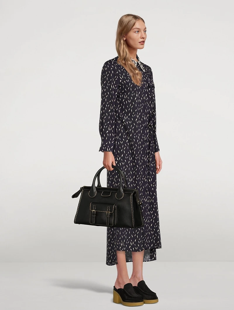 Medium Edith Leather Satchel