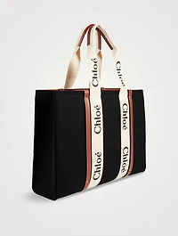 Large Woody Wool Tote Bag