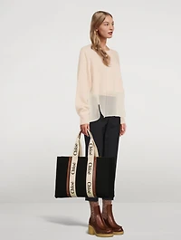 Large Woody Wool Tote Bag