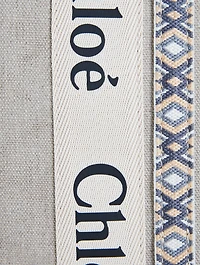 Small Woody Linen Tote Bag