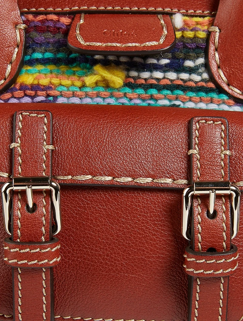 Mini Edith Recycled Cashmere And Wool Satchel