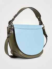 Banner Bi-Colour Recycled Leather Saddle Bag