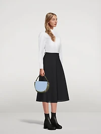 Banner Bi-Colour Recycled Leather Saddle Bag