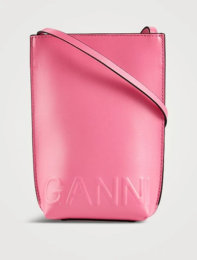 Small Banner Recycled Leather Crossbody Bag