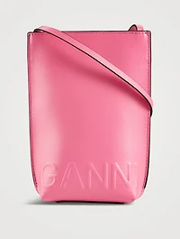 Small Banner Recycled Leather Crossbody Bag