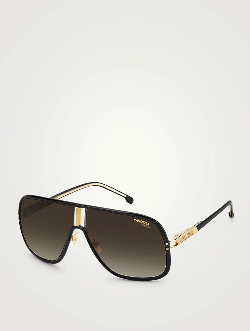 Flaglab 11 Metal Rectangular Sunglasses