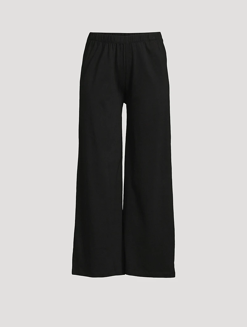 Jersey Lounge Wide-Leg Pants
