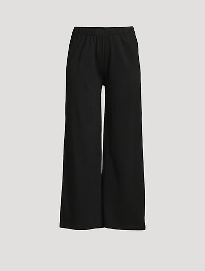 Jersey Lounge Wide-Leg Pants