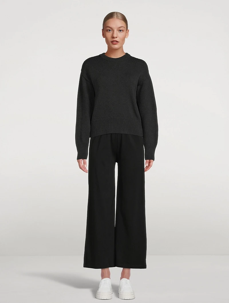Jersey Lounge Wide-Leg Pants