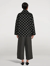 Padded Jacket Grid Print