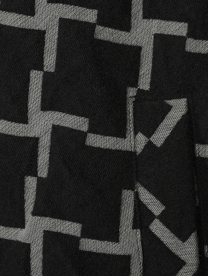 Padded Jacket Grid Print