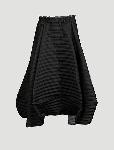Shell Pleats Midi Skirt