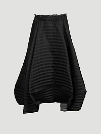 Shell Pleats Midi Skirt