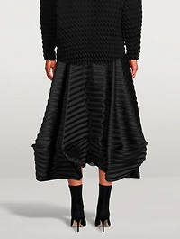 Shell Pleats Midi Skirt