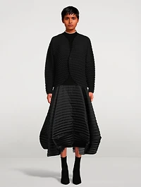 Shell Pleats Midi Skirt
