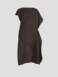 Slant Pleats Midi Dress