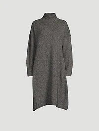 Sand Turtleneck Sweater Dress