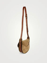 Botsy Suede Crossbody Saddle Bag