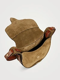 Botsy Suede Crossbody Saddle Bag