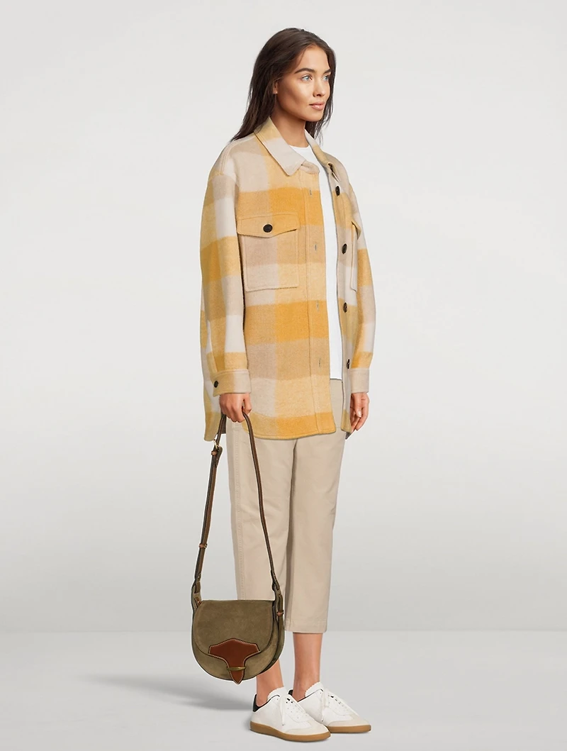 Botsy Suede Crossbody Saddle Bag