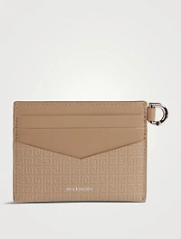 4G Embossed Leather Card Holder