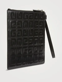 Embossed Leather Pouch Set