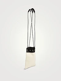 Drawstring Canvas Crossbody Pouch
