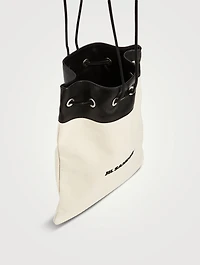 Drawstring Canvas Crossbody Pouch