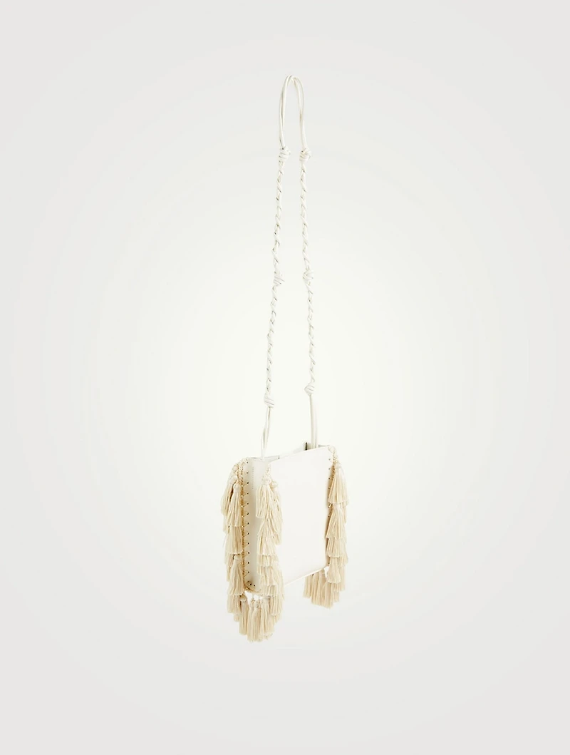 Small Tangle Tassel Leather Crossbody Bag