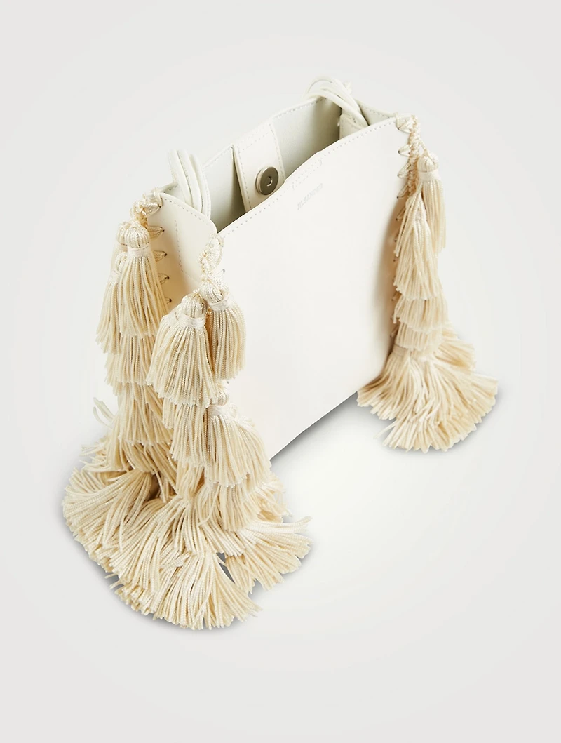 Small Tangle Tassel Leather Crossbody Bag