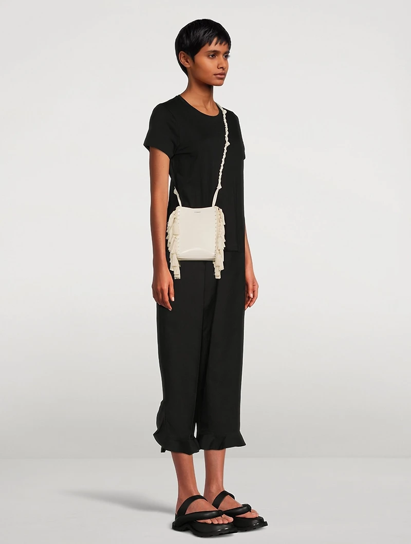 Small Tangle Tassel Leather Crossbody Bag