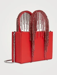 Midi Crystal Fringe Leather Tote Bag