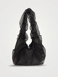 Crystal Mesh And Tulle Shoulder Bag