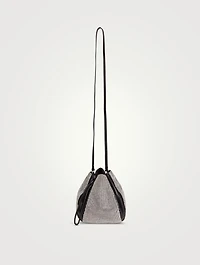 Crystal Mesh Leather Pouch