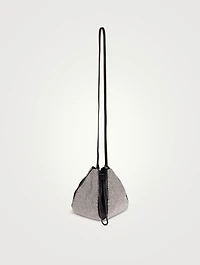 Crystal Mesh Leather Pouch