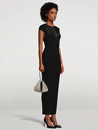 Crystal Mesh Leather Pouch